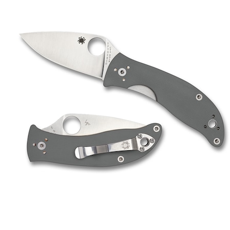 Spyderco 2024 Spyderco Alcyone G-10 Gray Cts Bd1 Plain SPY-C222GPGY